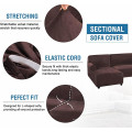 Samt Stretch L-förmig dickes Sofa Schnittsofabezug 4 Sitze Fleece Stretch Sofabezüge